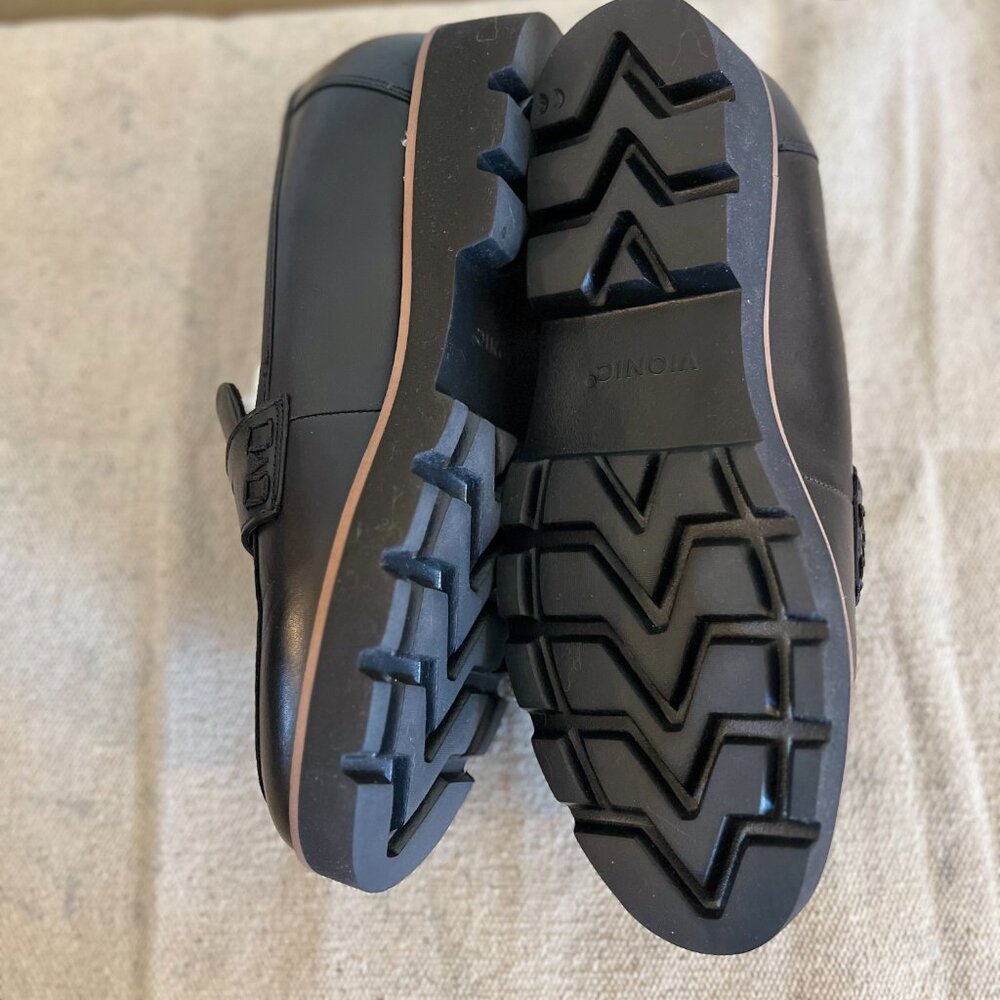 Vionic Woman's Black Cheryl Nappa leather Shoes Sz 8.5 W - Picture 7 of 9